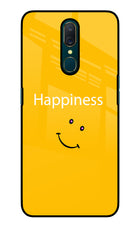 Happiness With Smiley Oppo A9 Glass Case