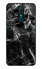 Black Marble Texture Oppo A9 Glass Case