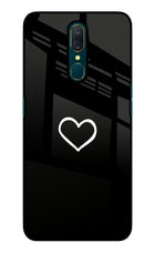 Heart Oppo A9 Glass Case Back Cover by Casekaro
