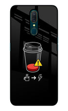 Coffee Oppo A9 Glass Case