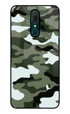 Camouflage Oppo A9 Glass Case