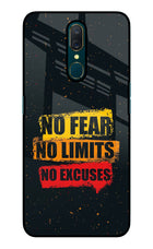 No Fear No Limits No Excuse Oppo A9 Glass Case