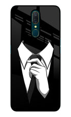 Black Tie Oppo A9 Glass Case