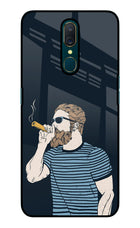 Smoking Oppo A9 Glass Case