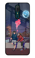 Chilling Couple Oppo A9 Glass Case