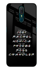 FRIENDS Character Oppo A9 Glass Case