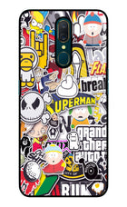 Sticker Bomb Oppo A9 Glass Case