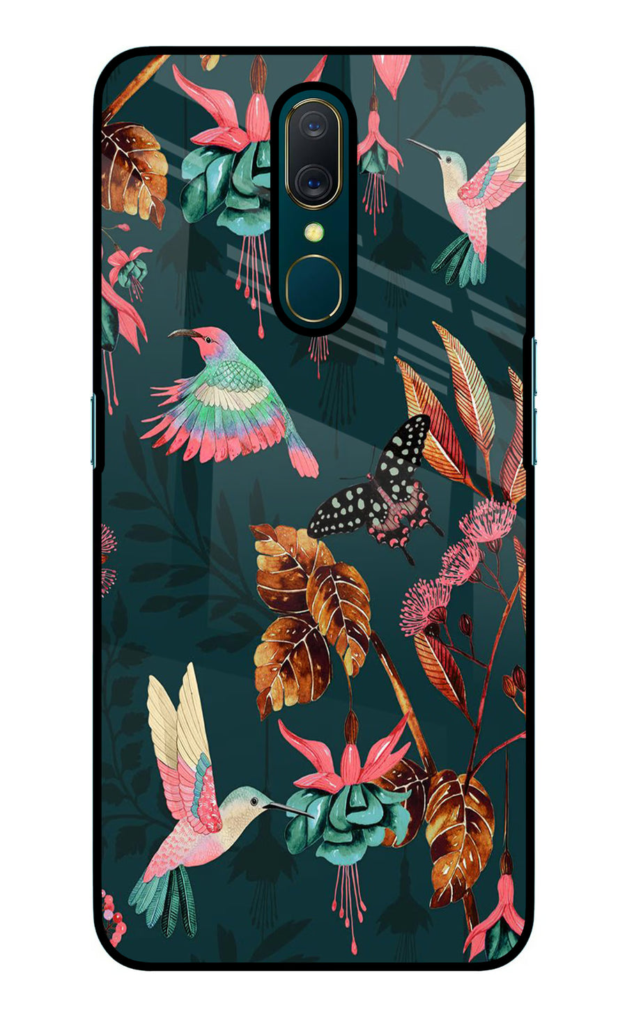 Birds Oppo A9 Back Cover, Glass case