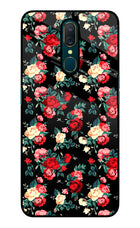 Rose Pattern Oppo A9 Glass Case