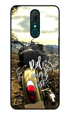 Ride More Worry Less Oppo A9 Glass Case