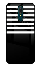 Black and White Print Oppo A9 Glass Case