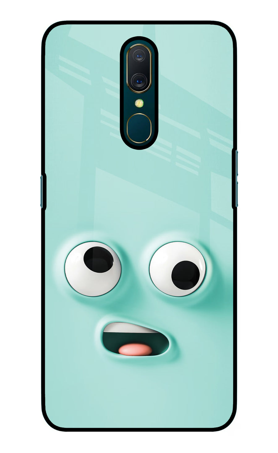 Funny Cartoon Oppo A9 Back Cover, Glass case