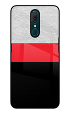 Tri Color Pattern Oppo A9 Glass Case