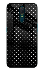 White Dots Oppo A9 Glass Case