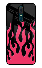 Fire Flames Oppo A9 Glass Case