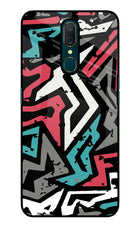 Geometric Graffiti Oppo A9 Glass Case