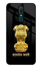 Satyamev Jayate Golden Oppo A9 Glass Case