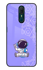 Cute Astronaut Chilling Oppo A9 Glass Case
