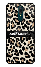 Leopard Print Self Love Oppo A9 Glass Case