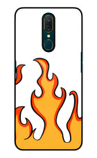 Fired Up – White Oppo A9 Glass Case