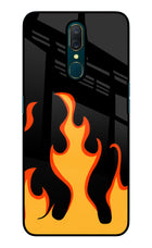 Fired Up – Black Oppo A9 Glass Case