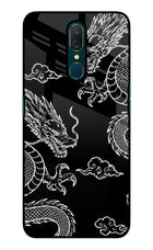 Twin Dragons Oppo A9 Glass Case