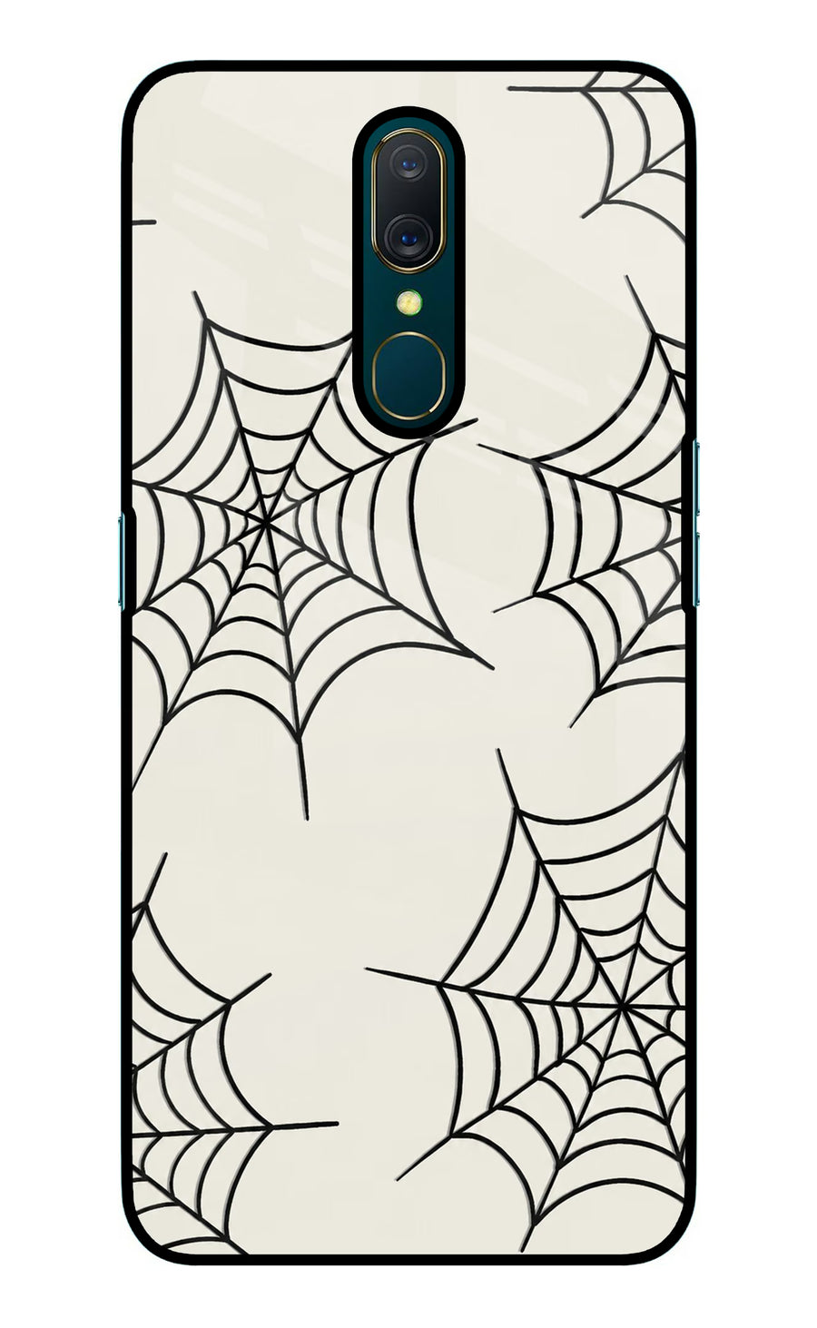 Spider Web Oppo A9 Back Cover, Glass case