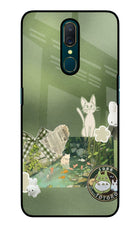 Aesthetic anime Oppo A9 Glass Case