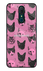 Pink Cats Oppo A9 Glass Case