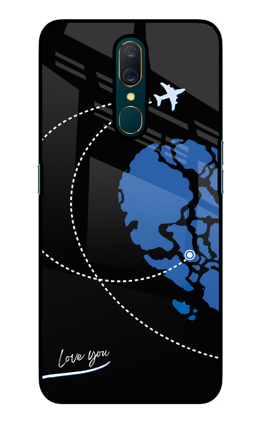 Love Orbit Oppo A9 Back Cover, Glass case