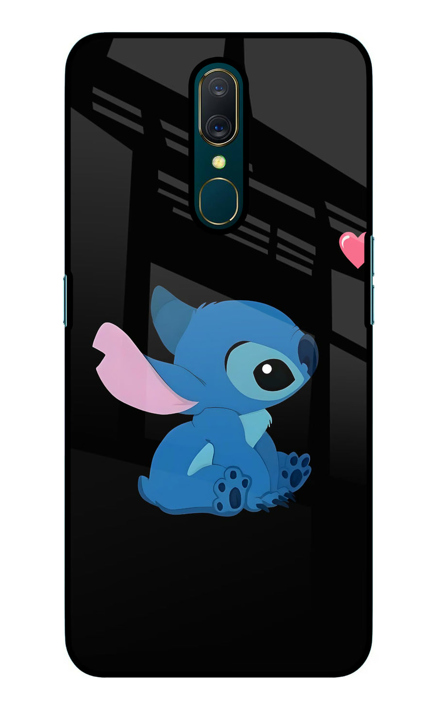 Stitch Crush Oppo A9 Back Cover, Glass case