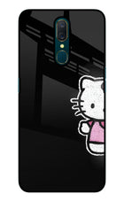 Kitty Charm Oppo A9 Glass Case