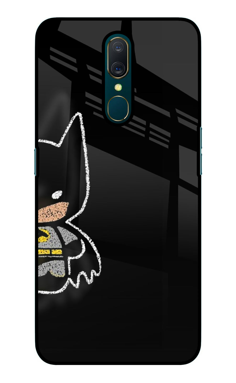 Bat Kitty Oppo A9 Back Cover, Glass case