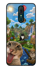 Minecraft Cat Chaos Oppo A9 Glass Case