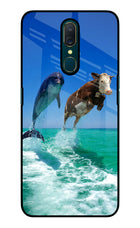 Dolphin vs Cow Oppo A9 Glass Case