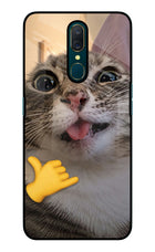 Silly Cat Call Oppo A9 Glass Case