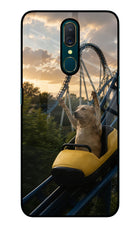 Rollercoaster Dog Oppo A9 Glass Case