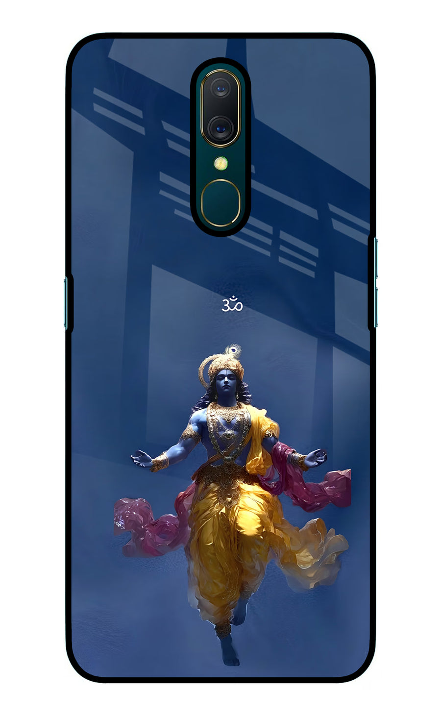 Cosmic Krishna Oppo A9 Back Cover, Glass case