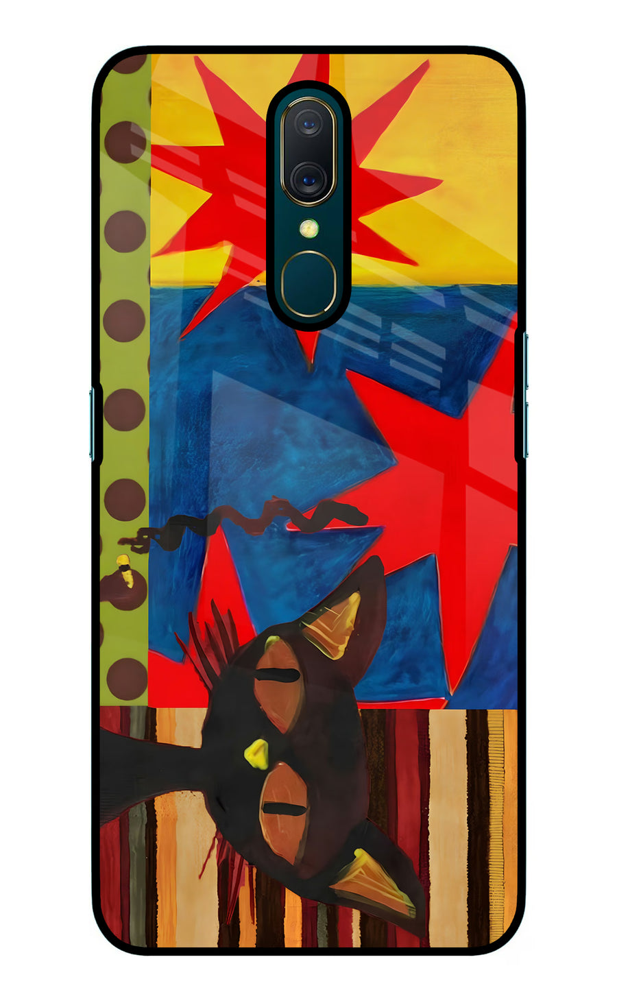 Pop Cat Oppo A9 Back Cover, Glass case