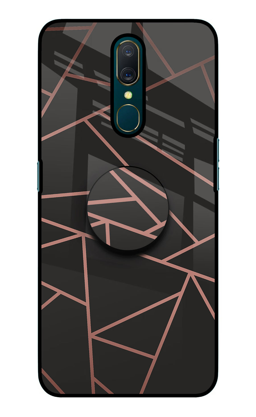 Geometric Pattern Oppo A9 Pop Case, Glass case