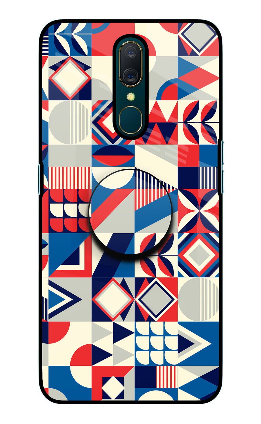 Colorful Pattern Oppo A9 Pop Case, Glass case