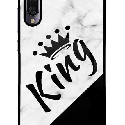 King Mi A3 Glass Case Back Cover by Casekaro