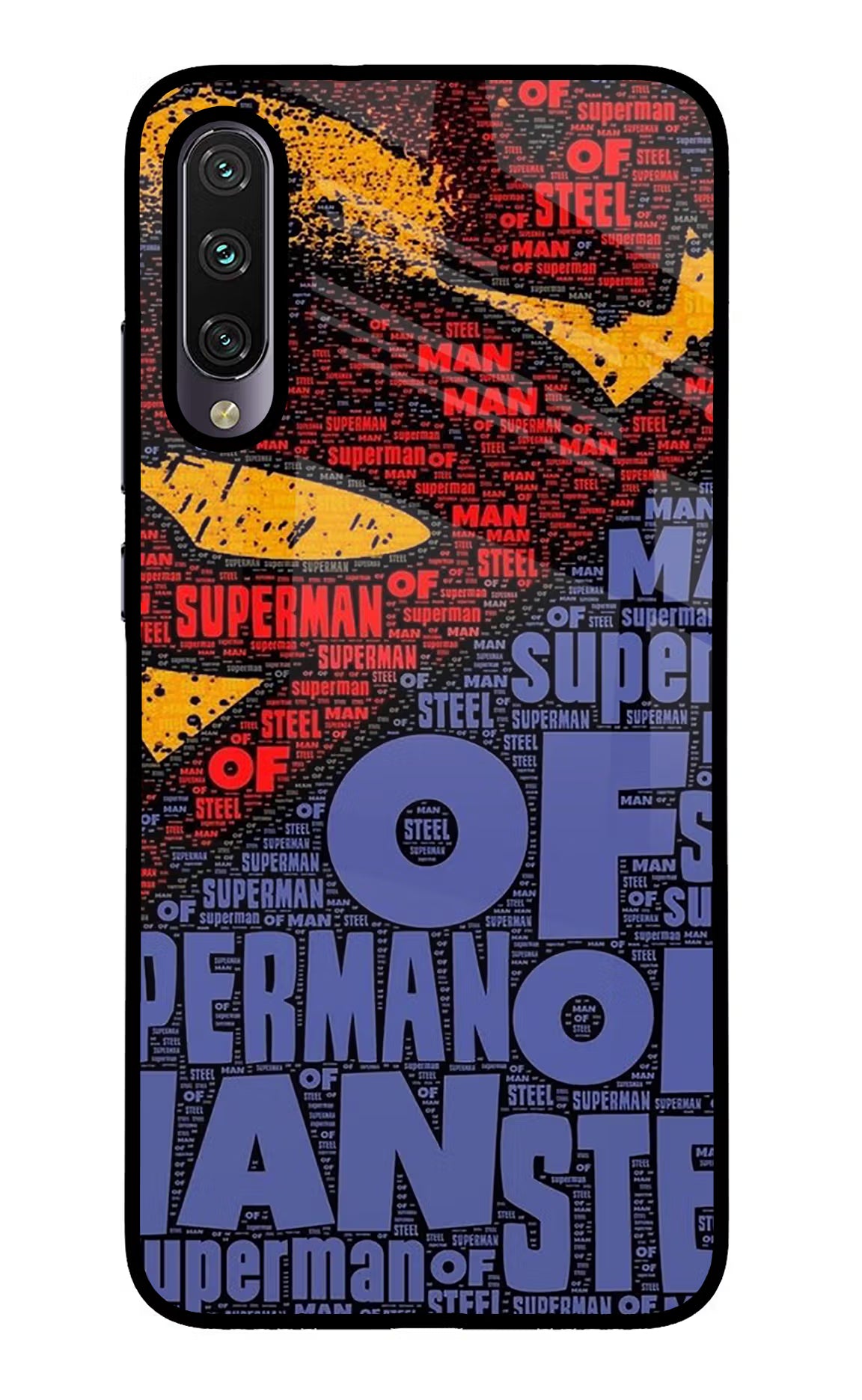 Superman Mi A3 Glass Case Back Cover by Casekaro