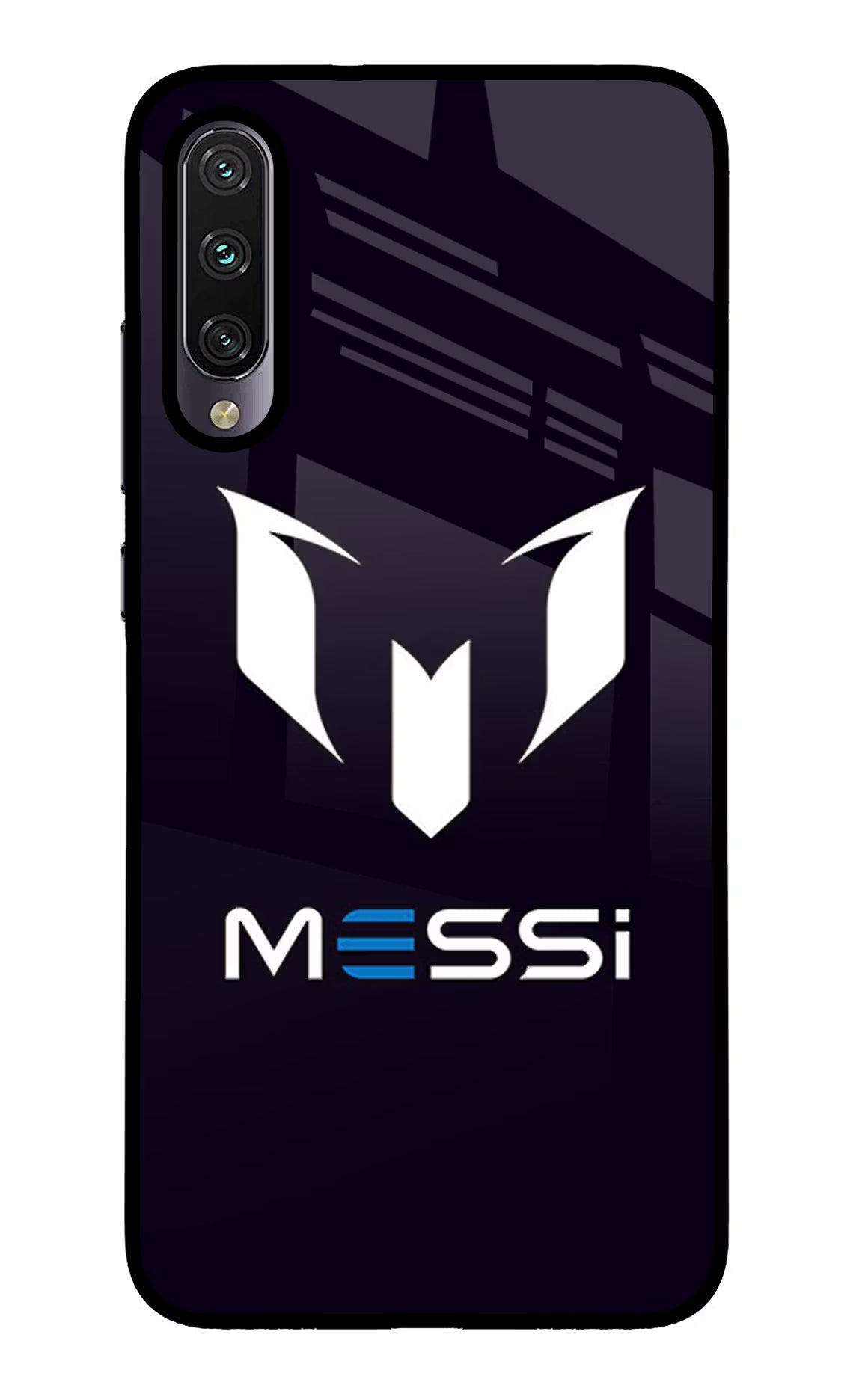 Messi Logo Mi A3 Glass Case