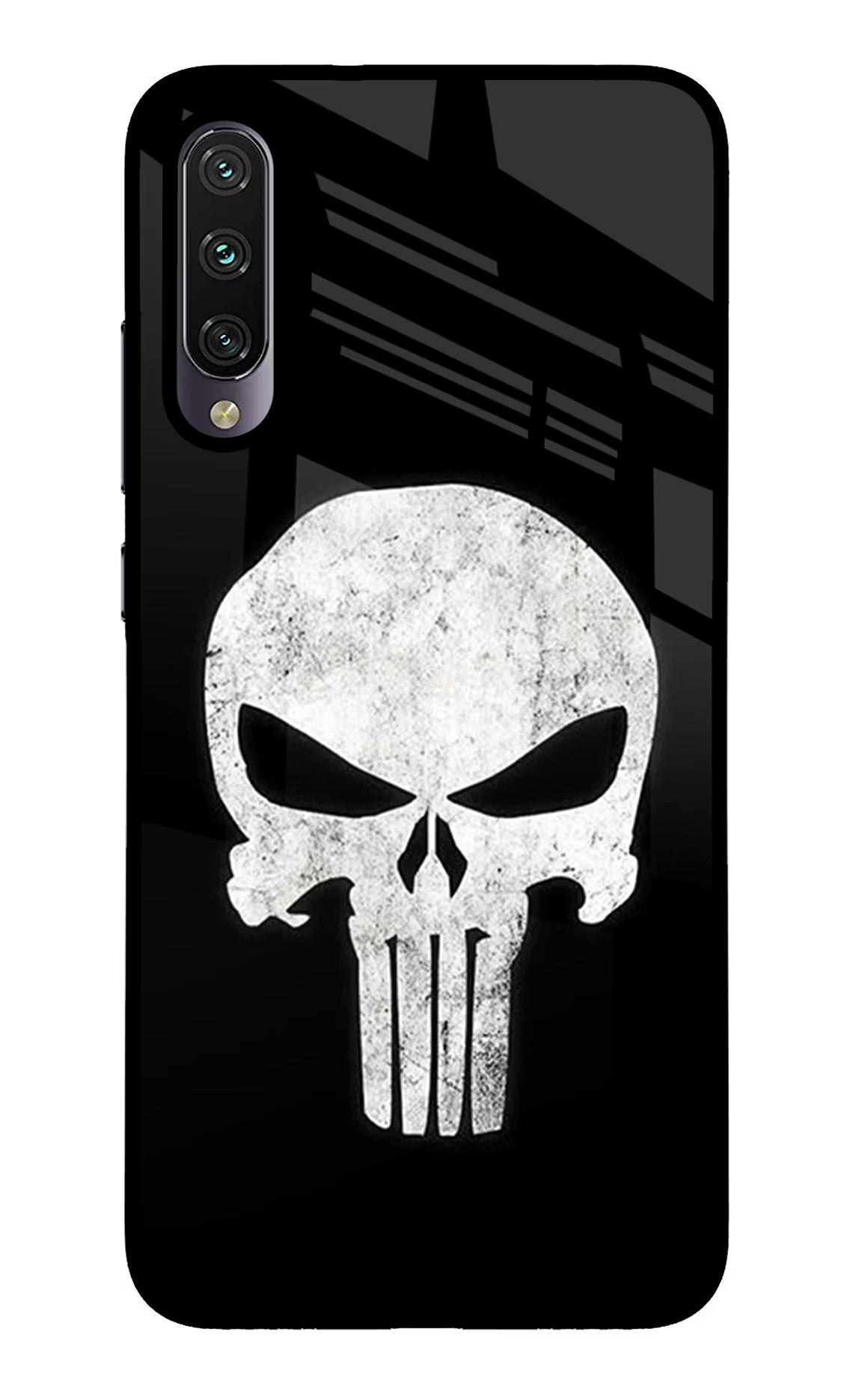 Punisher Skull Mi A3 Glass Case Back Cover by Casekaro