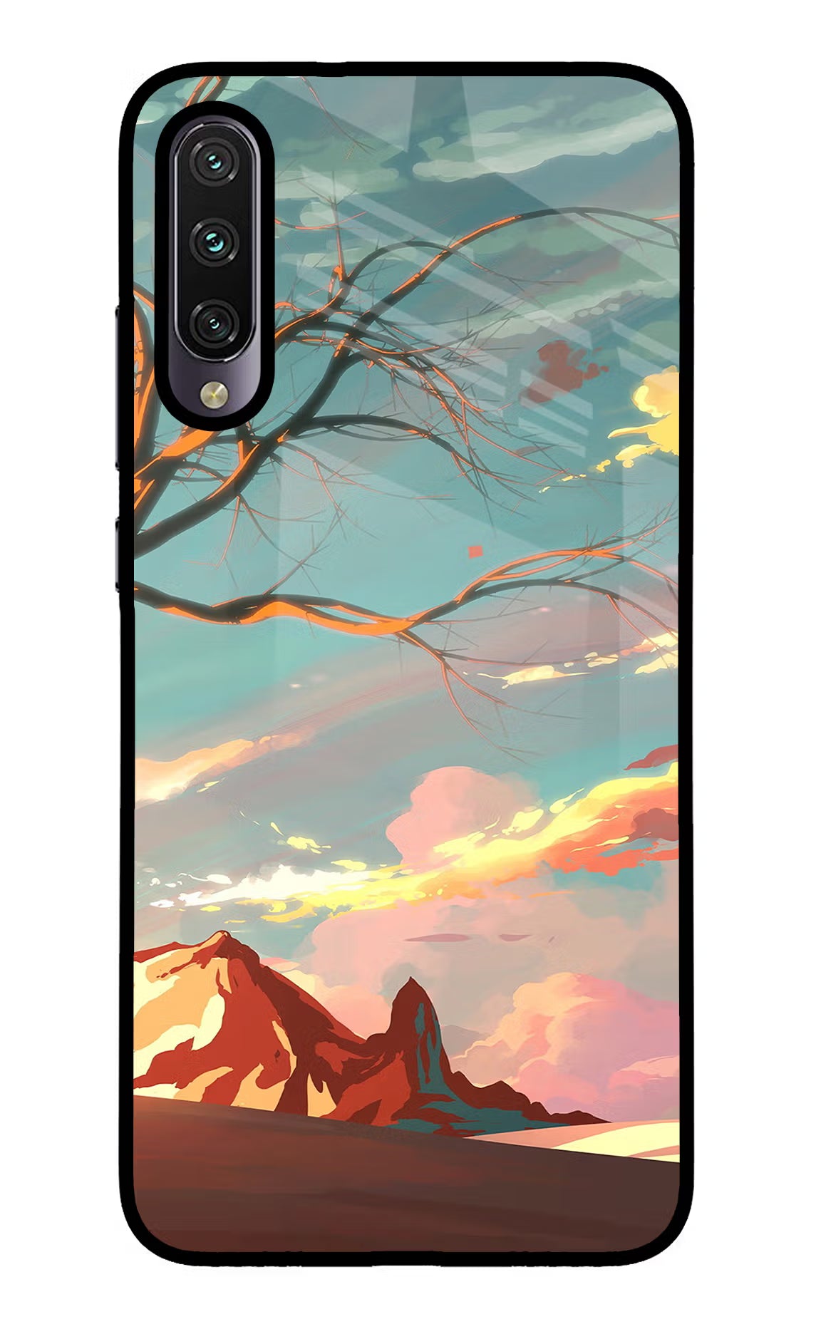 Scenery Mi A3 Glass Case Back Cover by Casekaro
