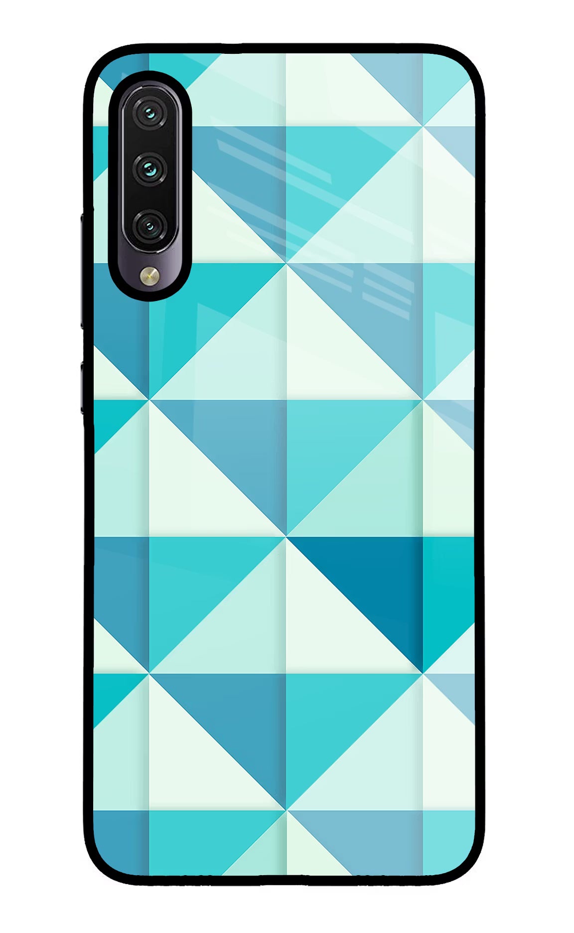 Abstract Mi A3 Glass Case Back Cover by Casekaro