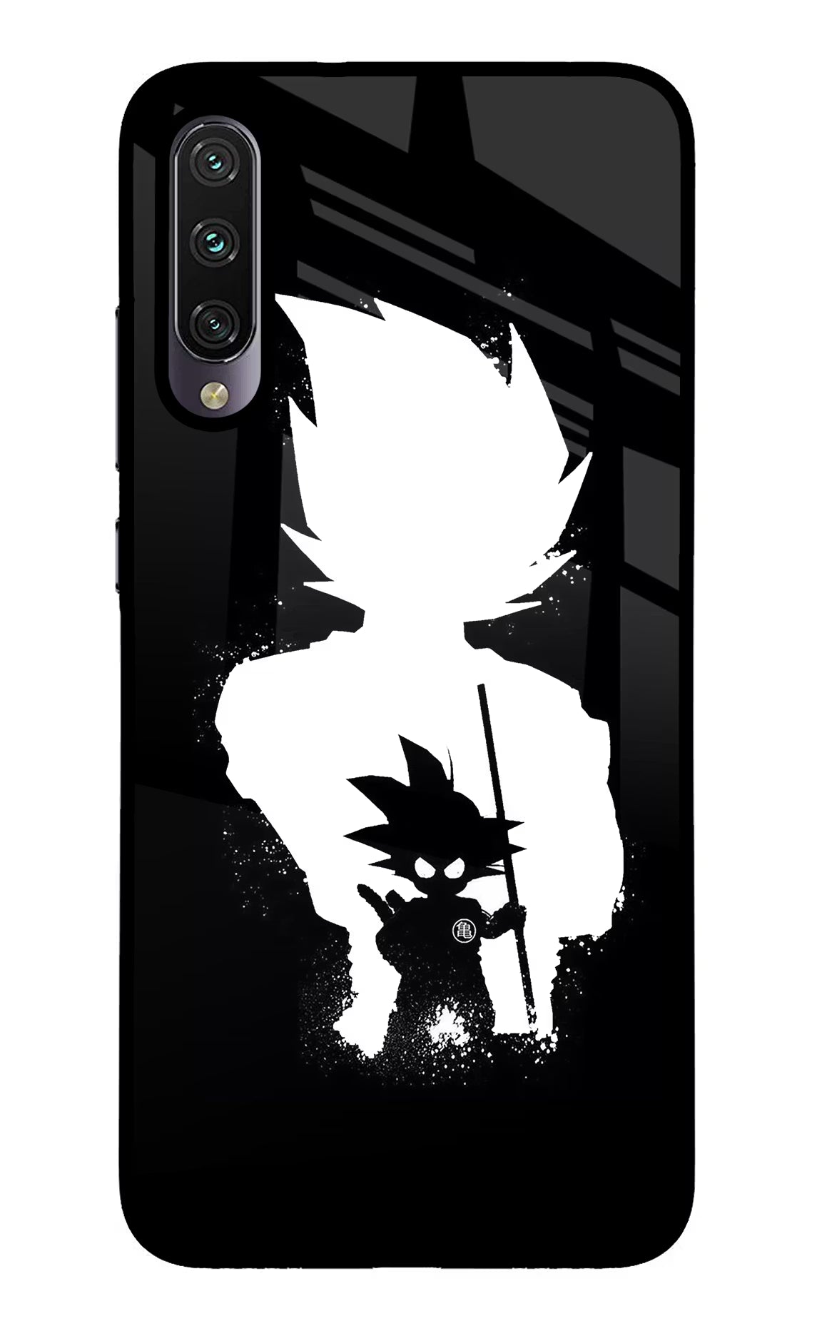 Goku Shadow Mi A3 Glass Case Back Cover by Casekaro
