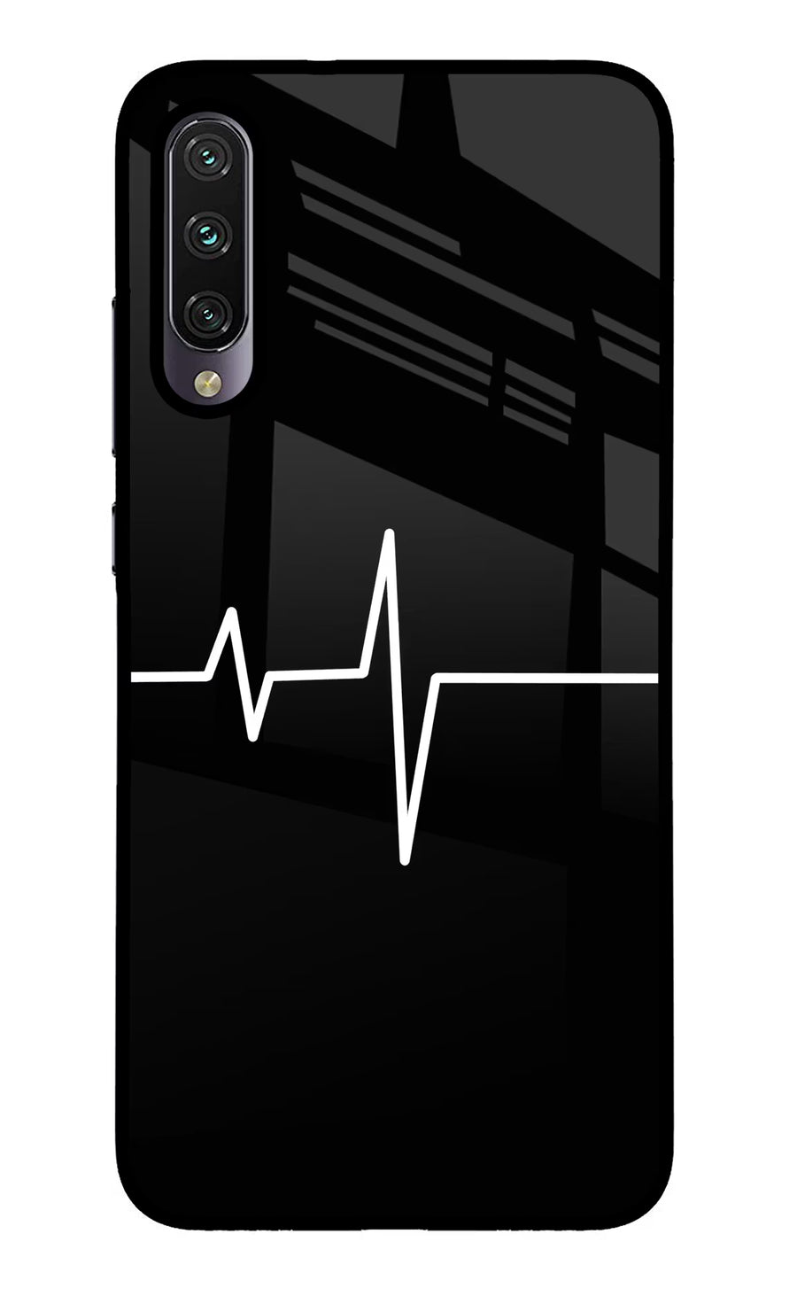 Heart Beats Mi A3 Back Cover, Glass case