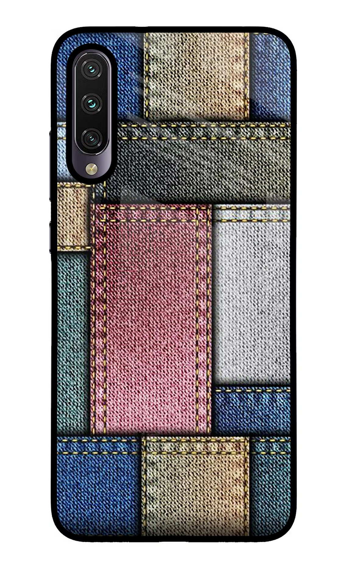 Multicolor Jeans Mi A3 Glass Case Back Cover by Casekaro